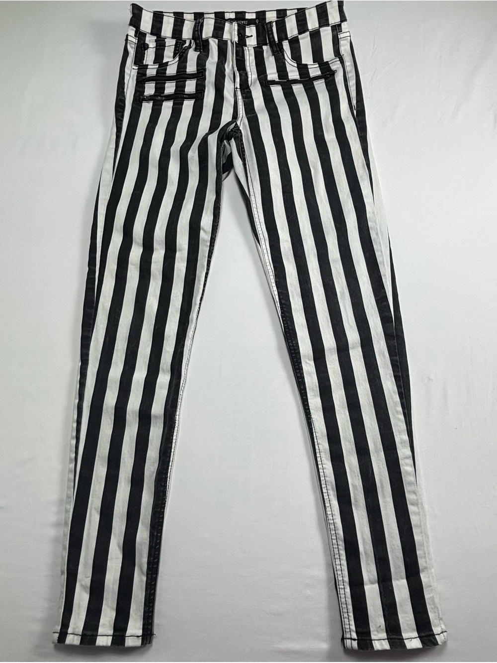 Black & White Vertical Stripe Women’s Jeans